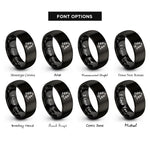 font options for inside engraving on black fir tree rings