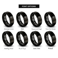 font options for inside engraving on black fir tree rings