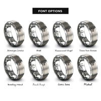 font options for inside engraving on grey fire boat rings