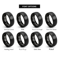 font options for inside engraving on black fire department scramble rings