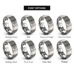 font options for inside engraving on silver fire department scramble rings