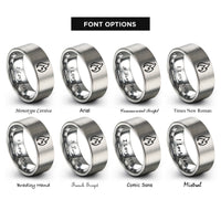 font options for inside engraving on gray fire rings