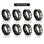 font options for inside engraving on black & grey fire hydrant rings