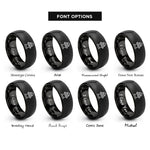 font options for inside engraving on black fire hydrant rings