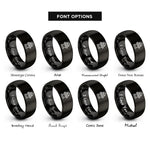 font options for inside engraving on black fire hydrant rings