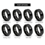 font options for inside engraving on black fire hydrant rings