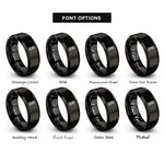 font options for inside engraving on black fire lookout tower rings