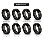 font options for inside engraving on black fire truck ladder rings