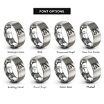 font options for inside engraving on gray fire truck ladder rings