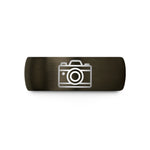unique presents for men – gunmetal & blue tungsten film camera wedding band