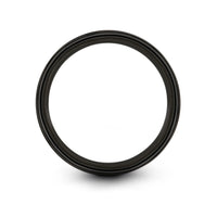 personalized rings for him – olive branch engraving on black & gray tungsten wedding band