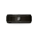 tungsten wedding bands men – black tungsten olive branch wedding band