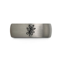 unique anniversary presents him – gray tungsten olive branch wedding band