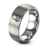 Open Back Headphones – Tungsten Wedding Band, 8 mm, Silver Comfort-Fit Unisex