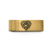 custom engraved rings men – gold tungsten eternity knot wedding band