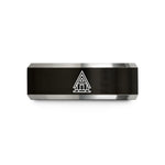 rings for young couples – black & silver tungsten a frame cabin wedding band