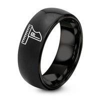 First Wedding Gift Anniversaries for Couples – black tungsten combination square ring