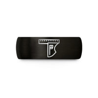anniversary present ideas couples – black tungsten combination square wedding band
