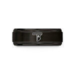 anniversary present ideas couples – black tungsten combination square wedding band