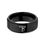 romantic presents for couples – black tungsten combination square wedding band