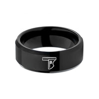 romantic presents for couples – black tungsten combination square wedding band