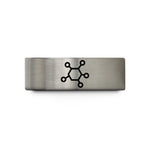 romantic presents for partners – blue & gray tungsten generic molecule wedding band