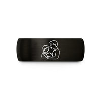 romantic presents for couples – black & rose gold tungsten reading child wedding band