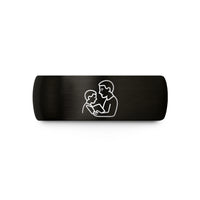 personalized presents for couples – black tungsten reading child wedding band