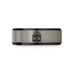 romantic presents for her – black & grey tungsten record crate vinyl wedding band
