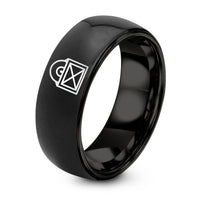 First Wedding Gift Anniversaries for Couples – black tungsten record crate vinyl ring