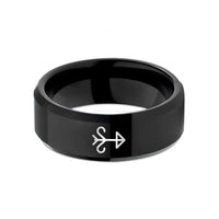 romantic presents for couples – black tungsten wind direction arrow wedding band