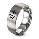 First Wedding Gift Anniversaries for Couples – silver tungsten wind direction arrow ring