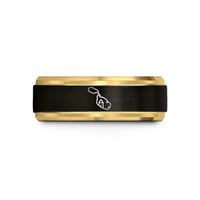 anniversary bands for couples – black & gold tungsten malta wedding band
