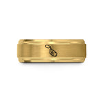 wedding bands for women – gold tungsten malta wedding band
