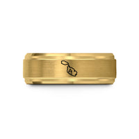 wedding bands for women – gold tungsten malta wedding band