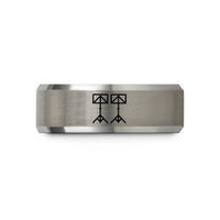 best presents for couples – black & silver tungsten music stands wedding band
