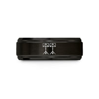 unique anniversary present ideas – black tungsten music stands wedding band