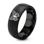 First Wedding Gift Anniversaries – black tungsten wing pair ring