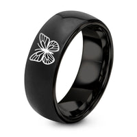 First Wedding Gift Anniversaries – black tungsten wing pair ring