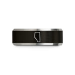 anniversary present for couples – black & gray tungsten alberta wedding band