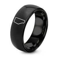 First Wedding Gift Anniversary – black tungsten alberta ring