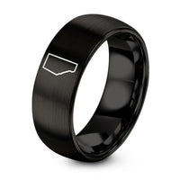 First Wedding Gift Anniversary – black tungsten alberta ring