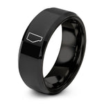 tungsten wedding bands men – black tungsten alberta ring
