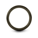 personalized anniversary present ideas – alberta engraving on gunmetal & silver tungsten wedding band