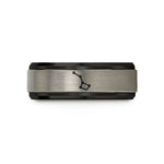 unique present for husband – black & blue & gray tungsten dipper constellation wedding band