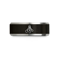 unique wedding band ideas – black & grey tungsten measuring spoons wedding band