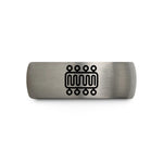unique present for spouse – blue & silver tungsten phospholipid bilayer icon wedding band