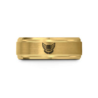 personalized anniversary present ideas – gold tungsten piano wreath wedding band