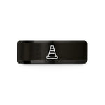 personalized wedding present ideas – black tungsten traffic cones wedding band