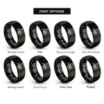 font options for inside engraving on black fish skeleton hook rings